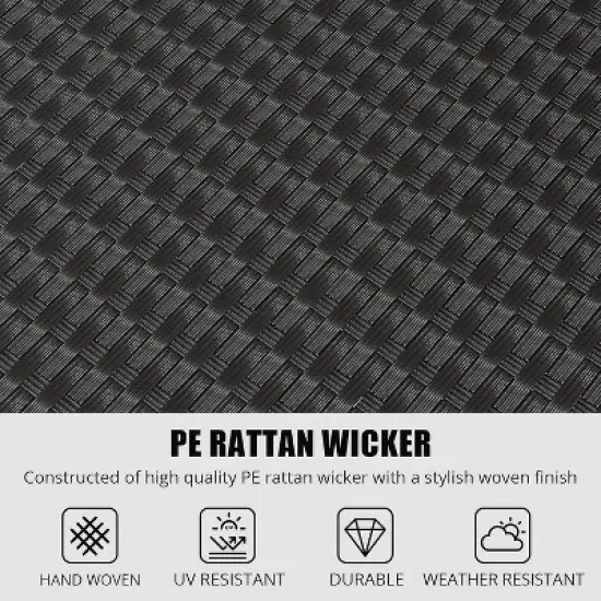 2 PCS Patio Chaise Lounge Chairs, Recliner Chairs with Side Foldable Tabletop, Reclining Chair with Adjustable Backrest Cushions for Poolside image {5}