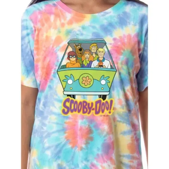 Scooby-Doo Womens' The Gang Mystery Machine Nightgown Sleep Pajama Shirt Multicolored image {1}