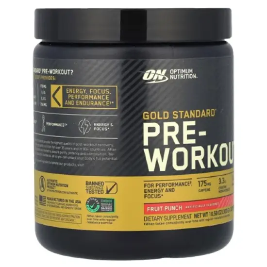 Optimum Nutrition Gold Standard&reg; Pre-Workout, Fruit Punch, 10.58 oz (300 g) image {3}
