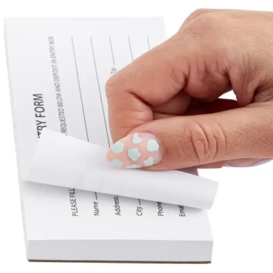 Juvale 2000 Raffle Ticket Sheets, Blank Entry Forms for Contests, School Events, White, 20 Pads image {4}