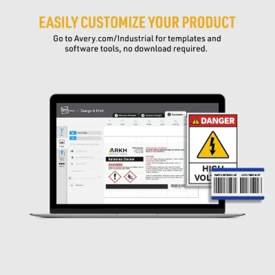 Avery PermaTrack Destructible Asset Tag Labels, 1/2" x 1", 672 Asset Tags (60535) image {2}