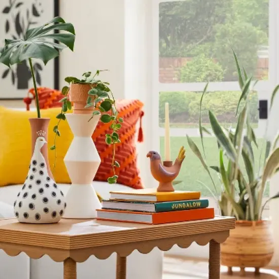 Ceramic Plant Pedestal White - Opalhouse&trade; designed with Jungalow&trade; image {1}