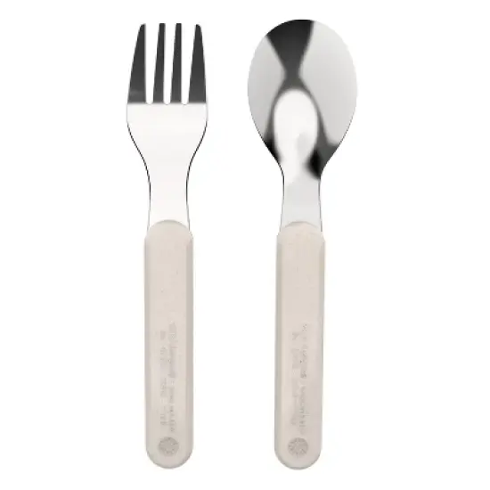 Zak Designs Marvel Spidey and His Amazing Friends Bamboo and Plastic Kids Fork and Spoon Flatware: Toddler Utensils Set image {1}
