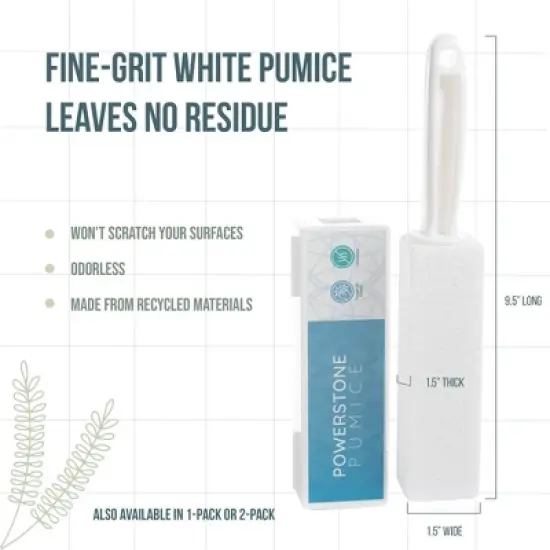 Powerstone Pumice Toilet Bowl Cleaner with Handle (4-pack) - A Solution for Hard Water Stains on Toilets, Grills, Tiles, Grout & Pools image {4}