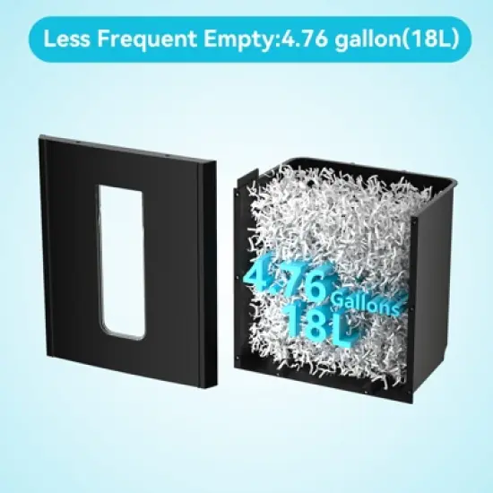 DOMETOUR 15-Sheet Cross Cut Paper Shredder,4.76 Gallons Heavy Duty Paper/CD/Card Ultra Quitet Shredder for Home and Office image {7}