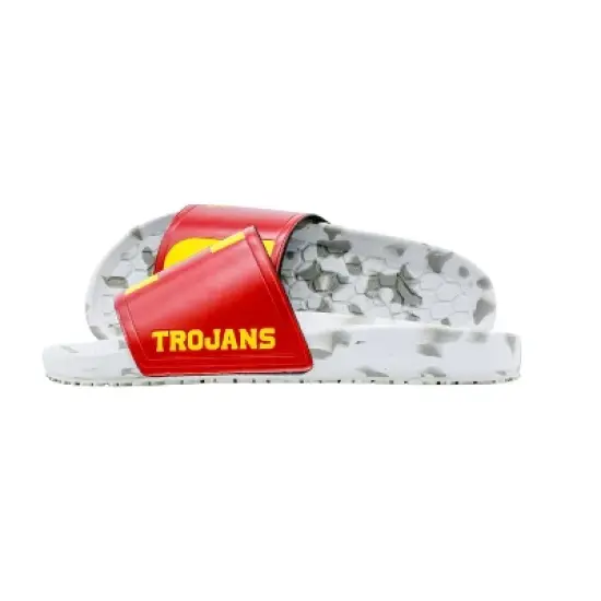 NCAA Southern California Trojans Slydr Pro White Sandals - Red M12/W14 image {1}