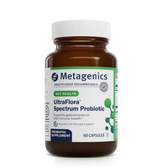 Metagenics UltraFlora Spectrum - Digestive & Immune Health Supplement - Daily Probiotic - Non-GMO & Gluten-Free - 60 Capsules image {8}