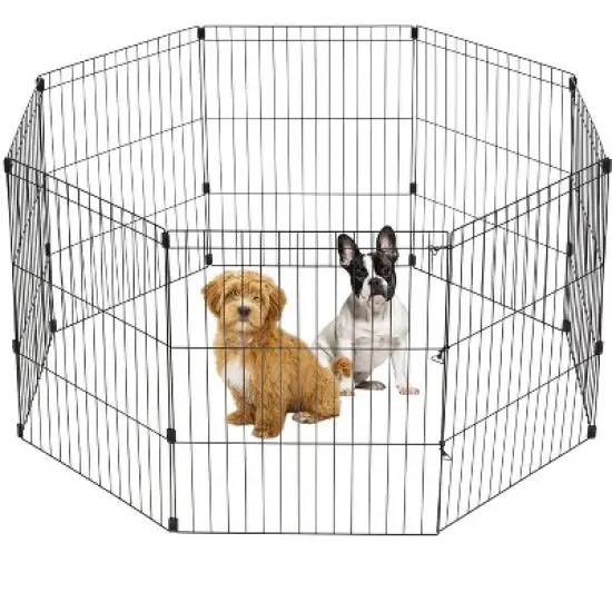 IRIS USA Exercise 8 Panel Wire Metal Pet Playpen for Dog image {9}