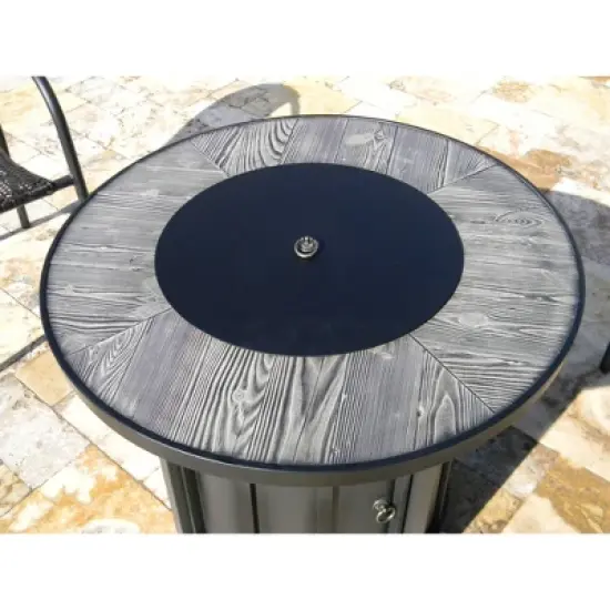 Faux Wood Tile Top Outdoor Patio Fire Pit - AZ Patio Heaters image {2}