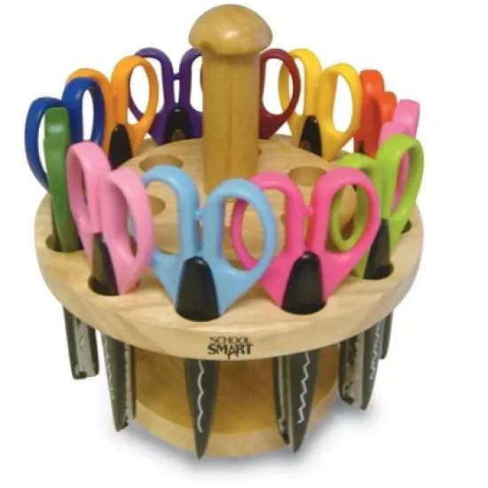 School Smart Paper Edger Scissor Set with Stand, Assorted Designs, Pack of 24 image {6}