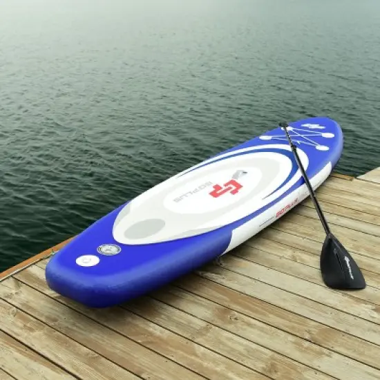 Costway 11' Inflatable Stand up Paddle Board Surfboard SUP W/ Bag Adjustable Paddle Fin image {1}