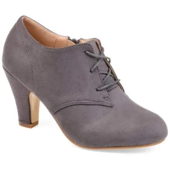 Journee Collection Womens Leona Inside Zip Block Heel Booties image {10}