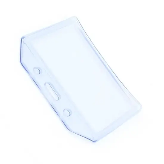 Unique Bargains Clear Plastic Waterproof Horizontal ID Card Business Name Badge Holder image {1}