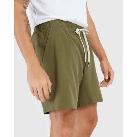 Men's Military Green Active Quick Dry Shorts with Liner - True Classic image {5}