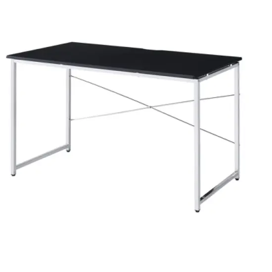 Sapphtopaz 47.5" Writing Desk with X-Shape Cross Design Sturdy Rectangular Gaming Desk with Sled Base Desks for Bedroom, Study Room, Office image {5}