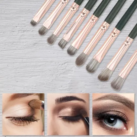 Unique Bargains Foundation Powder Concealers Eye Shadows Makeup Brushes and Storage Bag 14 Pcs image {5}