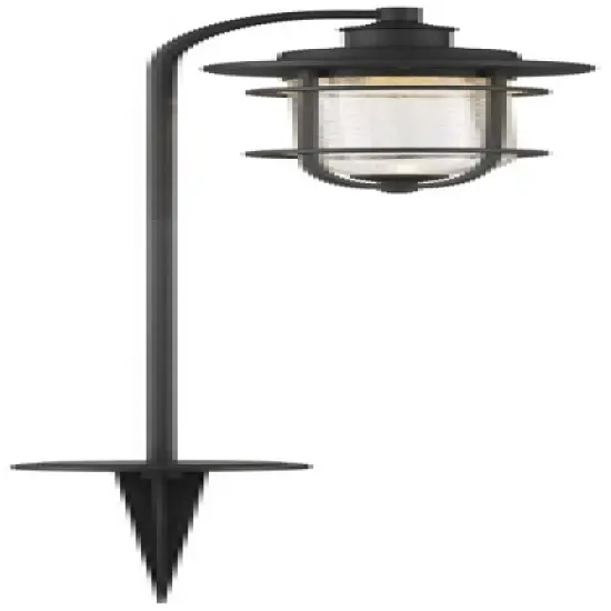 John Timberland Markham 26 1/2" High Textured Black LED Path Lights Set of 2 image {2}