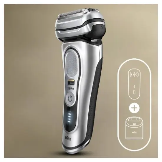 Braun Series 9-9465cc Pro Electric Foil Shaver with ProLift Beard Trimmer & Clean & Charge SmartCare Center image {2}