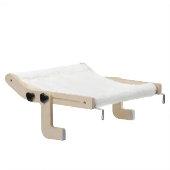 Sandinrayli Cat Window Perch Hammock With Adjustable Bed Seat, White image {3}