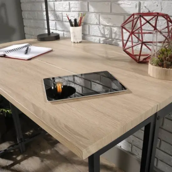 North Avenue Table with Drop Leaf Charter Brown - Sauder image {8}