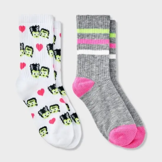 Kids' 2pk Frankenstein Halloween Crew Socks - Cat & Jack&trade; image {3}