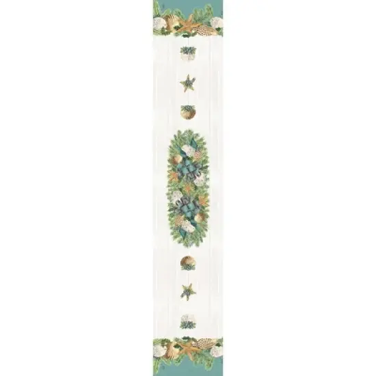 Laural Home Christmas by the Sea Rectangle Table Runner image {1}