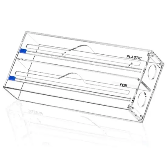 Foil and Plastic Wrap Organizer,2 in 1 Acrylic Aluminum Foil Holder image {1}