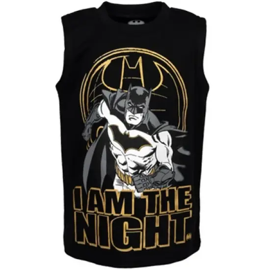 DC Comics Justice League Batman T-Shirt Tank Top and Mesh Shorts 3 Piece Outfit Set Toddler  image {4}