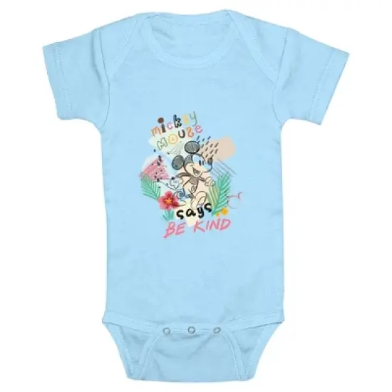 Infant's Mickey & Friends Says Be Kind Tropical Sketch Onesie image {2}