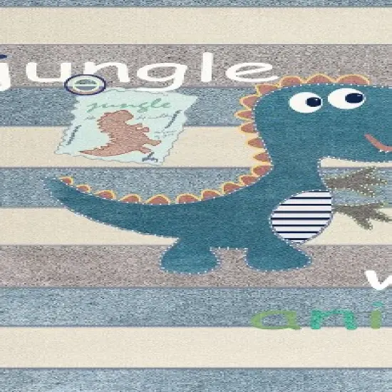 Mother Ruggers Dino Wild Machine Washable Colorful Kid's Rug image {2}