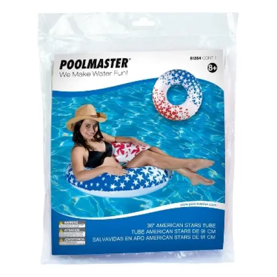 Poolmaster American Stars Inflatable Swimming Pool Tube - 3pk image {6}