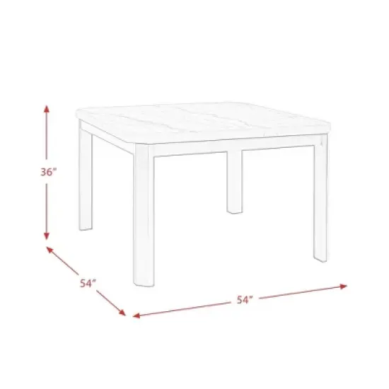 5pc Celine Marble Counter Height Dining Set White/Blue - Picket House Furnishings image {18}