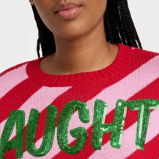 Women's Naughty List Graphic Sweater image {3}