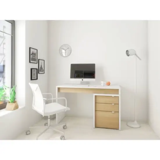 2pc Chrono Home Office Set with File Cabinet - Nexera image {4}
