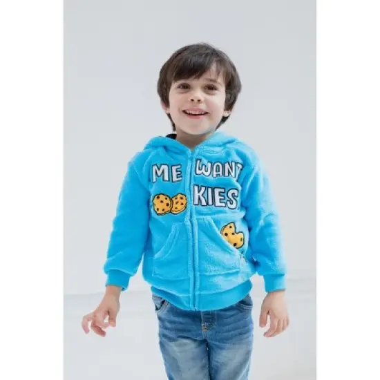 Sesame Street Cookie Monster Zip Up Hoodie Toddler image {2}