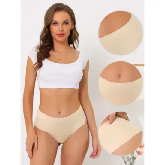 Allegra K Women's Unlined Tummy Control Breathable G-String Cheeky Thongs image {2}