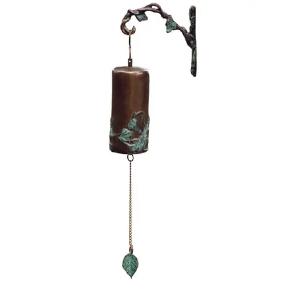 SPI Home Morning Glory Garden Bell &ndash; Handcrafted Metal Wind Chime, Floral Garden Accent, 24" Hanging Bell for Porch or Patio image {3}