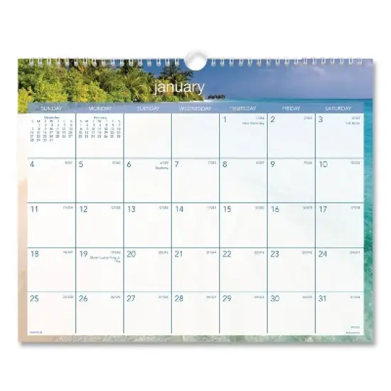 Tropical Escape Wall Calendar, Tropical Escape Photography, 15 x 12, Pale Blue/Multicolor Sheets, 12-Month (Jan to Dec): 2026 image {6}