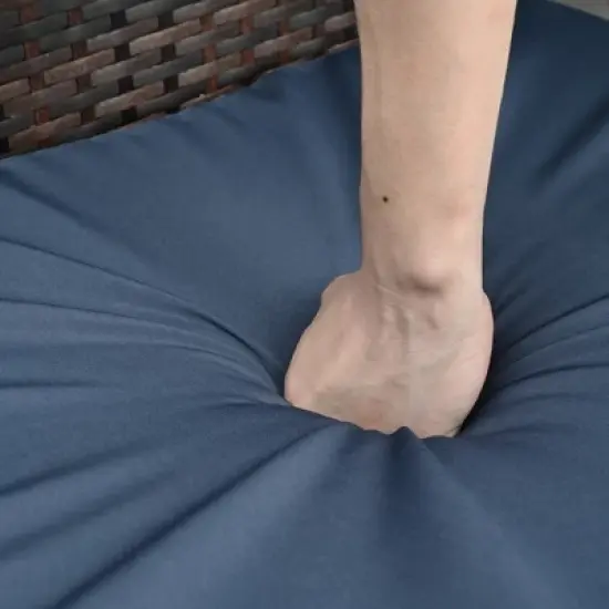 5-Piece Patio Furniture Set with PE Wicker Furniture set, Tempered Glass Table, Cushions with Zipper,Outdoor Furniture set image {12}