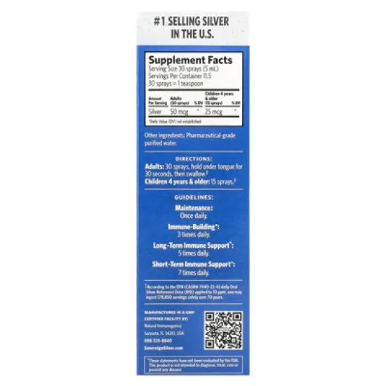 Sovereign Silver Bio-Active Silver Hydrosol&trade;, Fine Mist Spray, 10 PPM, 2 fl oz (59 ml) image {1}