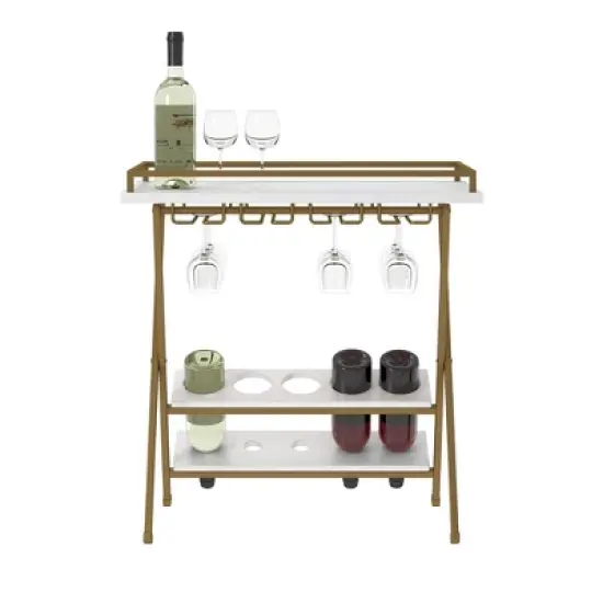 Trevia Folding Wine Rack White - CosmoLiving by Cosmopolitan image {5}