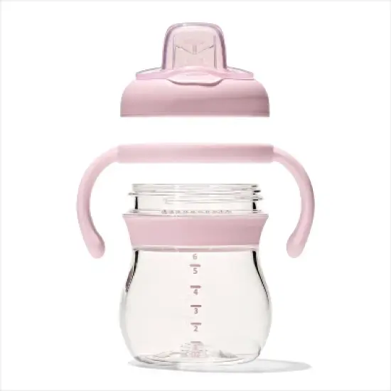 OXO 6oz Tot Transitions Soft Spout Sippy Cup with Removable Handles - Blossom image {4}