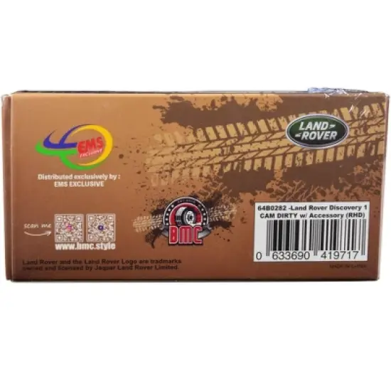 Land Rover Discovery 1 RHD "Camel Trophy" Yellow (Dirty Version) w/Rack and Accessories 1/64 Diecast Model Car by BM Creations image {2}