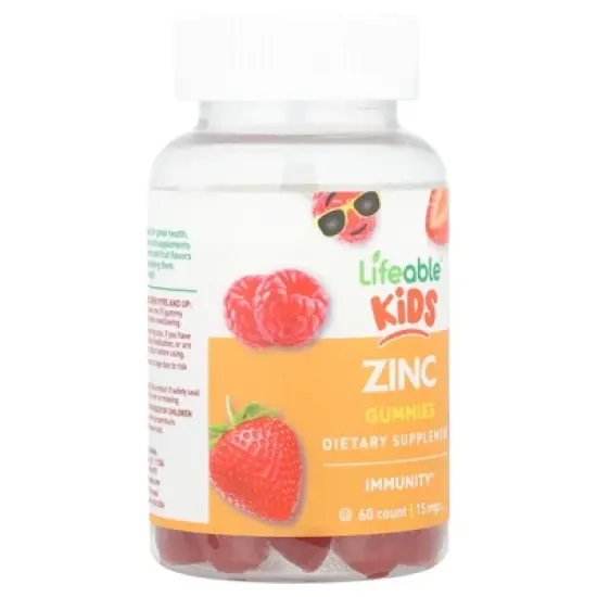 Lifeable Kids Zinc Gummies, Berry, 15 mg, 60 Gummies image {3}