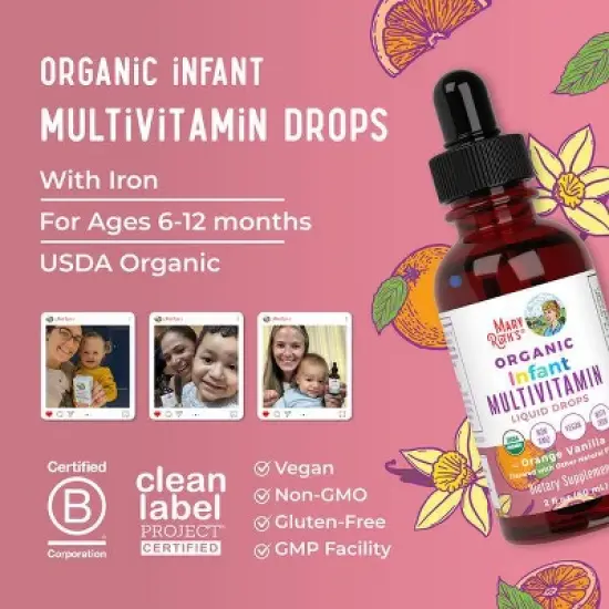 MaryRuth's Organic Infant Multivitamin with Iron Liquid Drops image {7}