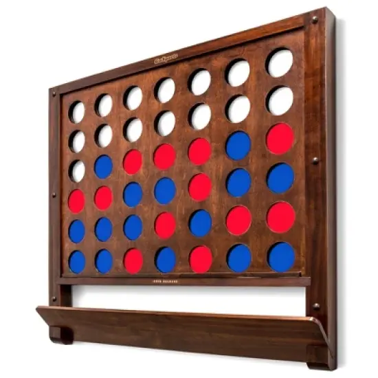 GoSports Wall Mounted Giant 4 In a Row Game - Brown image {6}