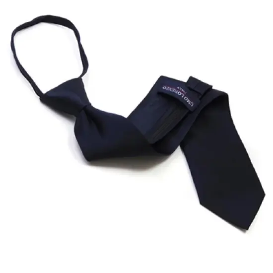 Men's Solid Color Pre-tied Zipper Necktie image {27}