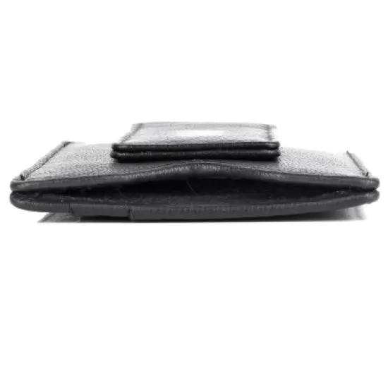 J. Buxton Emblem Front Pocket RFID Blocking Magnetic Leather Money Clip - Black image {2}