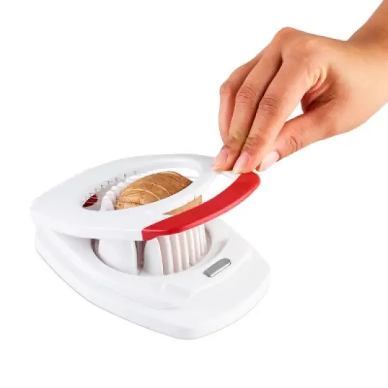 ZYLISS Egg Slicer - Non Slip, Egg Cutter and Wedger with Built in Shell Piercer: Manual Chopper, Ergonomic Handle image {3}