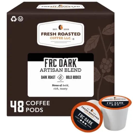 Fresh Roasted Coffee - 48 CT FRC Signature Dark Roast Single Serve Pods image {8}